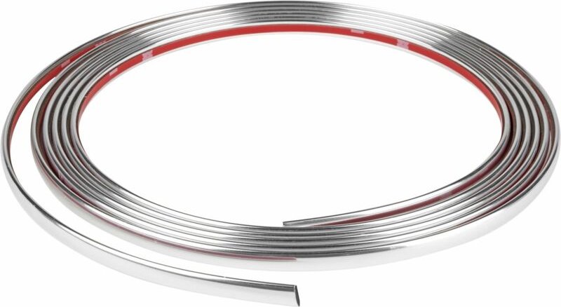 Zierleiste universal Chrom 3m x 7mm Schilderhalter & Aufkleber - Eufab