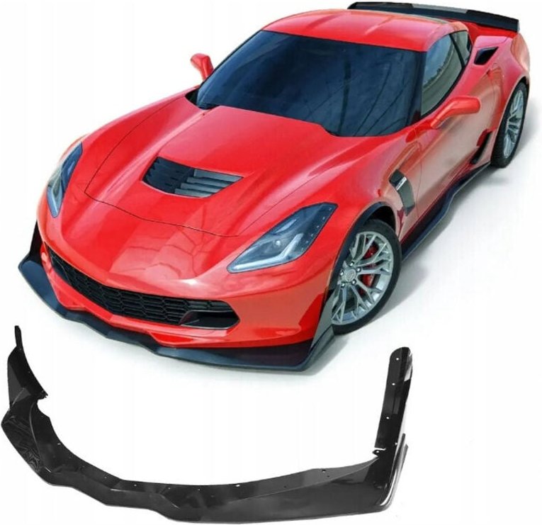 Splitter-Stoßstangenlippenfarbe – Schwarz glänzend CORVETTE C7 Stingray, Z06