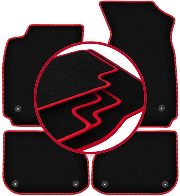 CARLUX-RED Autofußmatten für: Audi A4 B5 Limousine, Kombi, Avant (1995-1999)