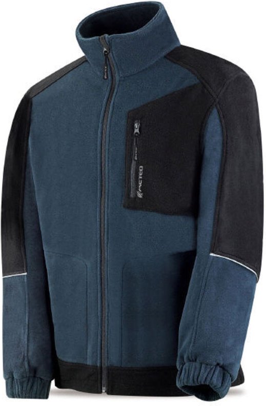 MARKE Arbeitsschutz-Fleecejacke „Viracocha“ Größe L aus Polyester mit normaler marineblauer Tufting-Oberfläche