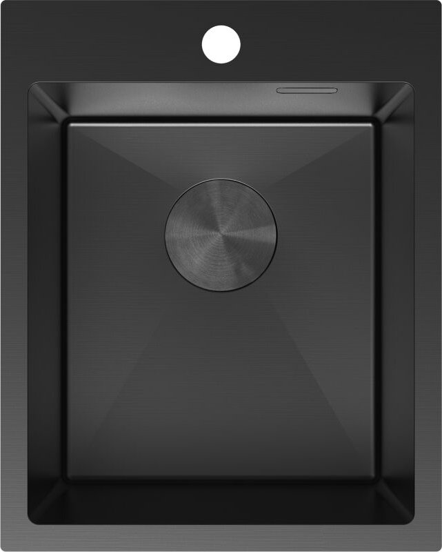 Mexen Solix Edelstahlspüle 1-Becken 400 x 500 mm, schwarz - 6406401000-70