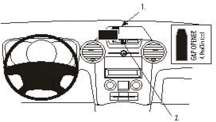 ProClip 853960 Kit de Car Central Mounting - Brodit