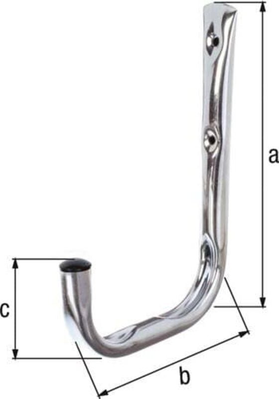GAH - Wandhaken einfach Ausladung 250 mm Stahl verzinkt Höhe 300 mm ø 18 mm