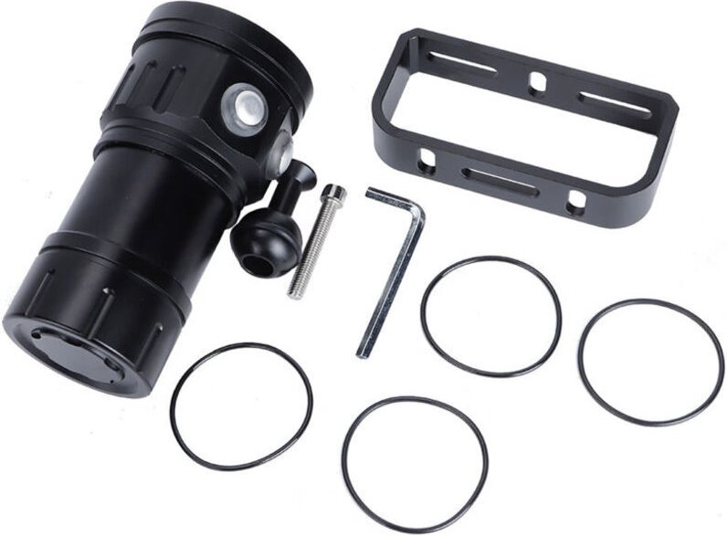 IPX8 wasserdichte LED-Tauchtaschenlampe – 18000 lm, 500 m Reichweite – ideal für Unterwasserfotografie, Camping oder Out...