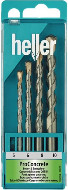 Beton-/Steinbohrersatz ISO5468 4-teilig ø 5 / 6 / 8 / 10 mm