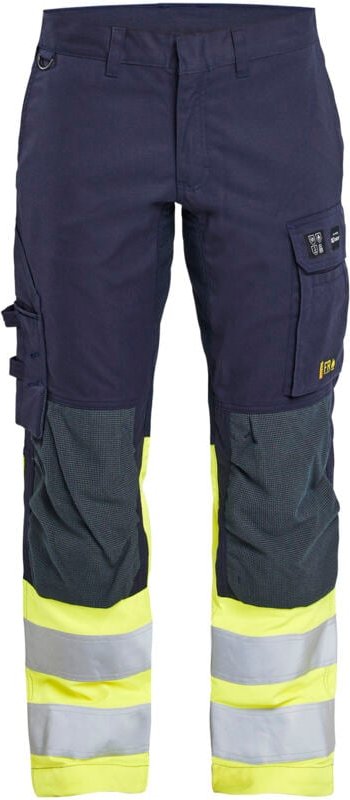 Multinorm-Arbeitshose mit inhärentem Stretch 1787 – Marine/Neongelb 4XL – FR(58) – SE(C64) – Kurz