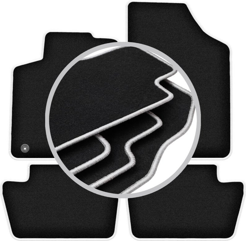 CARLUX-SILVER Autofußmatten für: Peugeot 307 Fließheck, Kombi, SW (2001-2009)