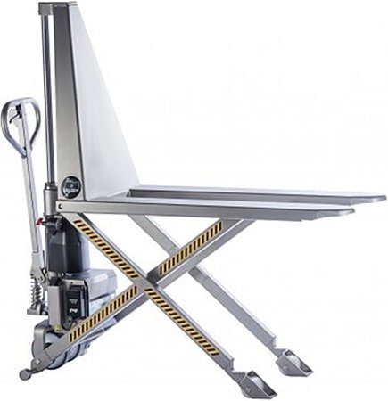 Elektrischer Hochhubwagen aus Edelstahl 304 – Gabeln 1200 x 560 mm – Korrosionsbeständig – Lebensmittelindustrie, Großkü...