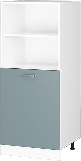 Vicco - Hochschrank R-Line, Blau-Grau, 60 cm mit offenen Regalen, und Tür