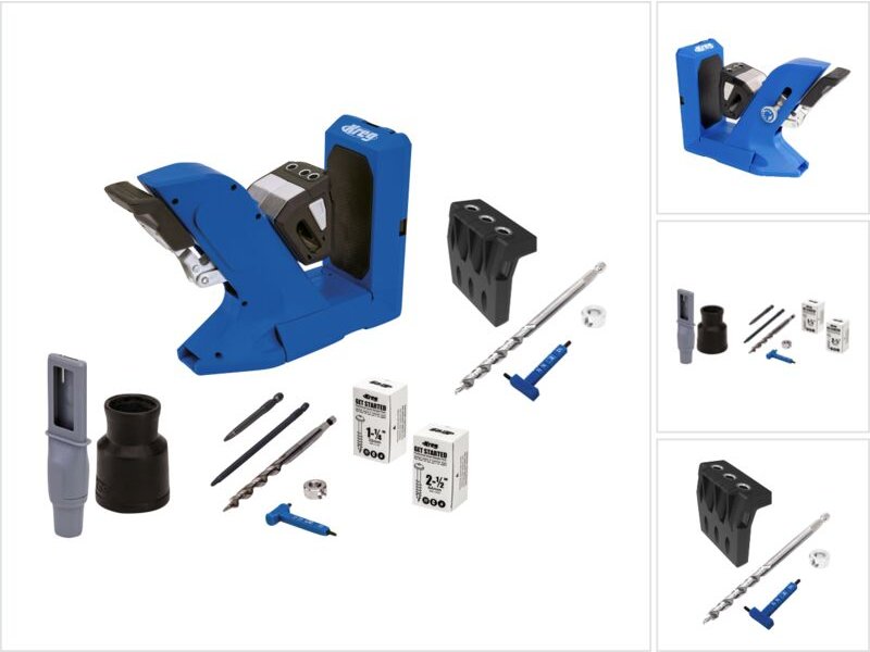 Pocket Hole Jig 720 Taschenloch Bohrschablone + Micro Bohrschablone + Stufenbohrer + Bit + Schrauben - Kreg