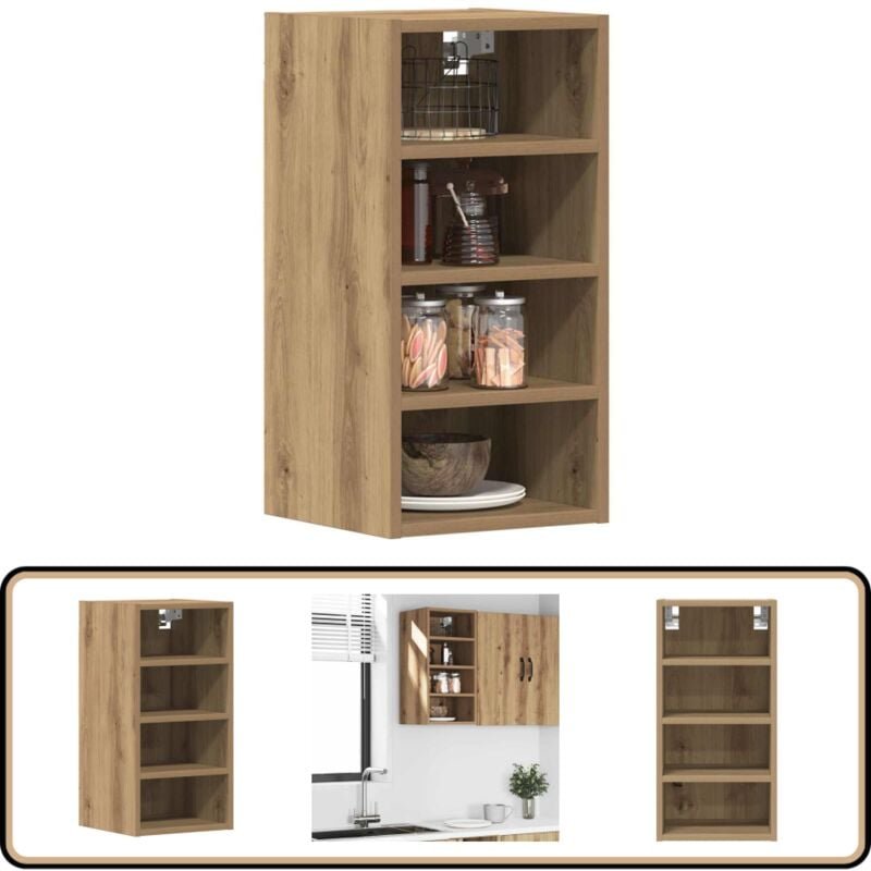 Hängeschrank Artisan-Eiche 30x29,5x60 cm Holzwerkstoff - Vidaxl