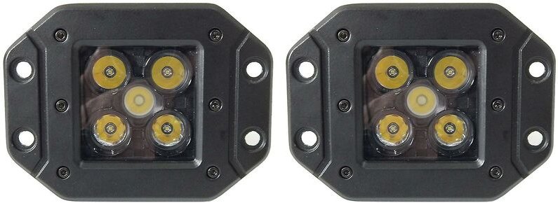 Woosien - 25w LED-Off-Road-Arbeitslicht, wasserdichtes Fahrlicht, quadratisches Nebellicht für Auto, Allrad-LKW, atv, Su...