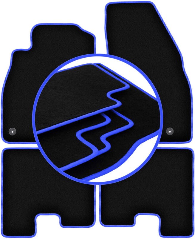 CARLUX-BLUE Autofußmatten für: Opel Adam Fließheck (2012-)