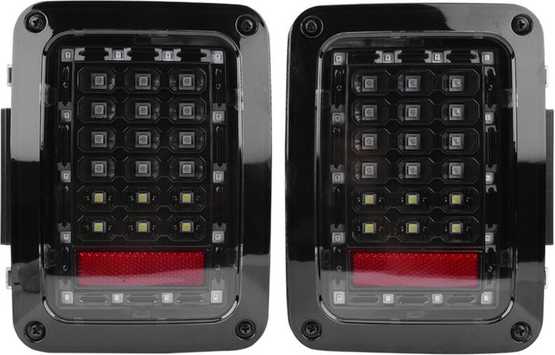 Ein Paar Auto-LED-Rückleuchten, LED-Lampen mit Bremse für Jeep Wrangler jk 07–16, usa - Jeffergarden