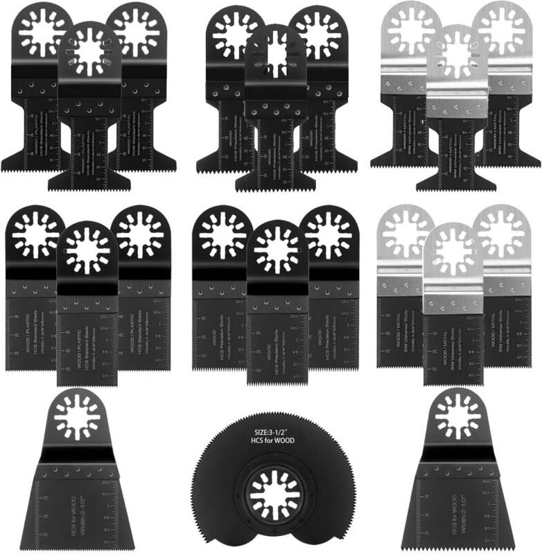 Thumbnail - Aiperq - Oszillierendes Sägeblatt, 21-teiliges gemischtes Multifunktionswerkzeug-Set, zum allgemeinen Schneiden mit Mult...