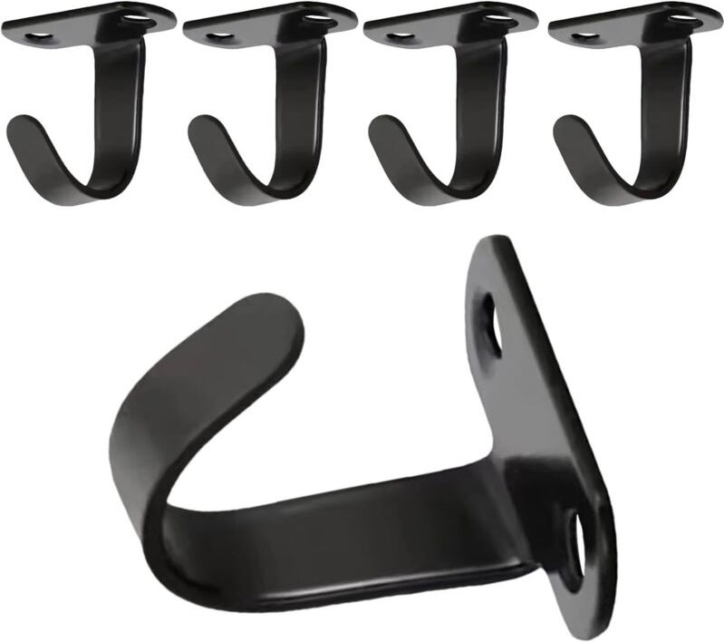 Allgemeine Aufbewahrungshaken, J-Haken aus Edelstahl 5 Stück Hochleistungshaken-Organizer, dicke Garderobe für Mäntel, B...