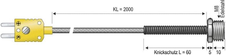 Thumbnail - B+b Thermo-technik - b + b Thermo-Technik 0625 1445-06 Einschraubfühler -50 bis +400 °c Fühler-Typ k