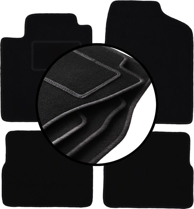 Komplettset Veloursmatten für: Nissan Micra K12 Fließheck (2002-2010)