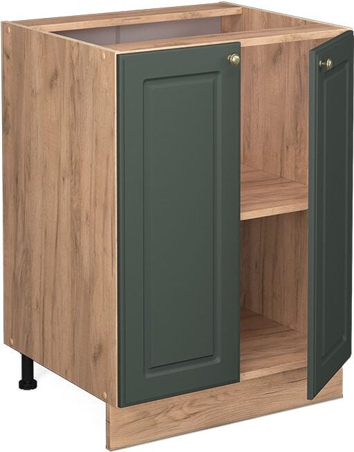 Vicco - Küchenunterschrank Fame-Line, Grün-Gold Landhaus, 60 cm , ap Eiche