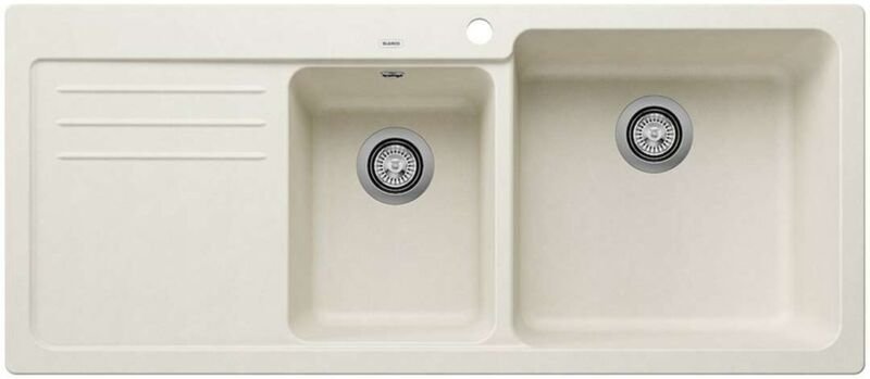 Naya 8 - Silgranitspüle, 116x50 cm, softweiß 527132 - Blanco