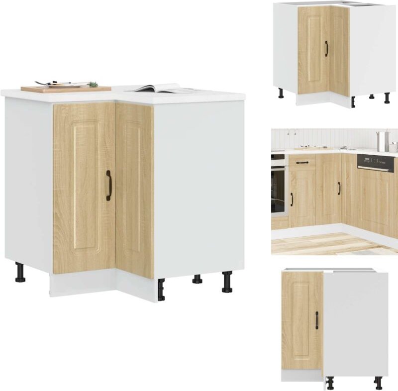 Küchen-Eckunterschrank Kalmar Sonoma-Eiche Holzwerkstoff - Kücheneckunterschrank - Kücheneckunterschränke - Eckunterschr...