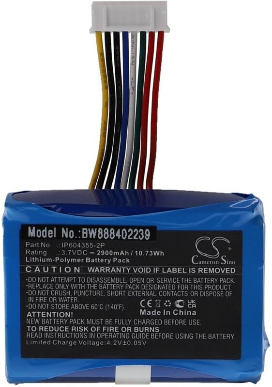 vhbw Akku Ersatz für Dejavoo IP604355-2P für Kartenleser, NFC Smart Card Reader, Lesegerät (2900 mAh, 3,7 V, Li-Polymer)