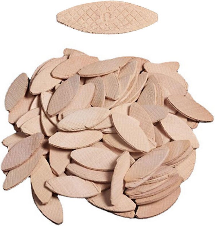 Lamello in Tischlerqualität/Verbindungsplatten/Flachdübel/Buchenholzverbinder, Andockwerkzeug, Holzfarbe, ca. 100 Stück