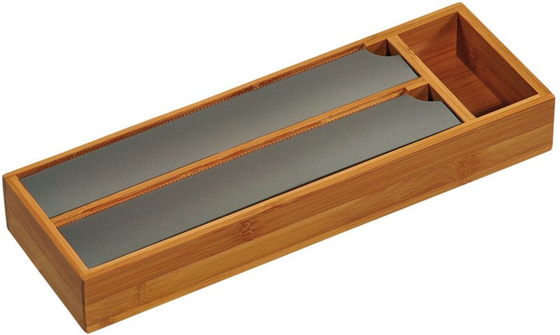 Kesper - Folienspender für die Schublade, Schubladenorganizer, Küchenzubehör, Bambus fsc
