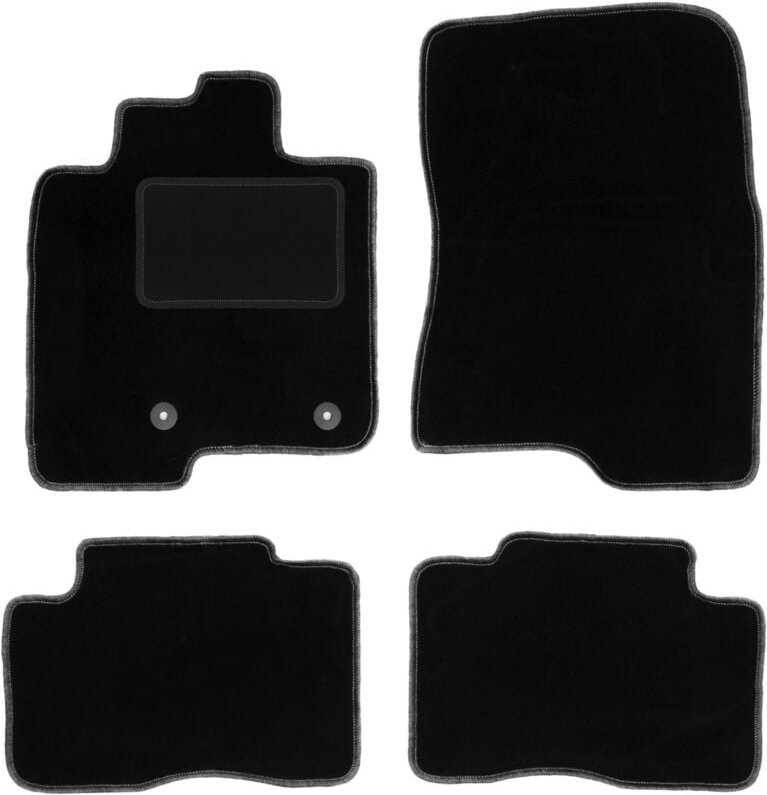 Schwarze Veloursmatten für: Mitsubishi Pajero IV kurz (2006-2018)