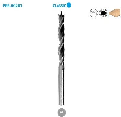 Holz-Helico-Bohrer Classic ø 3 Länge 60 Länge. Nützlich 30mm