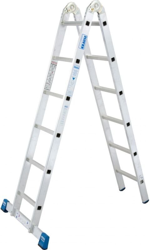 Aluminium-Gelenk-Doppelleiter stabilo 4,40 m Doppelstufenleiter - Krause