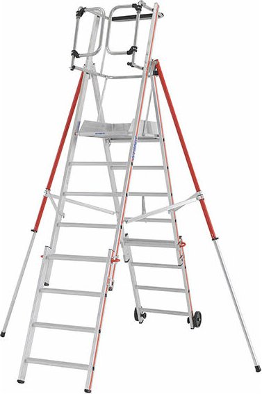Matisère - Podestleiter teleskopisch de 8 Stufen + Erweiterungsset 3 Stufen - 848308/03