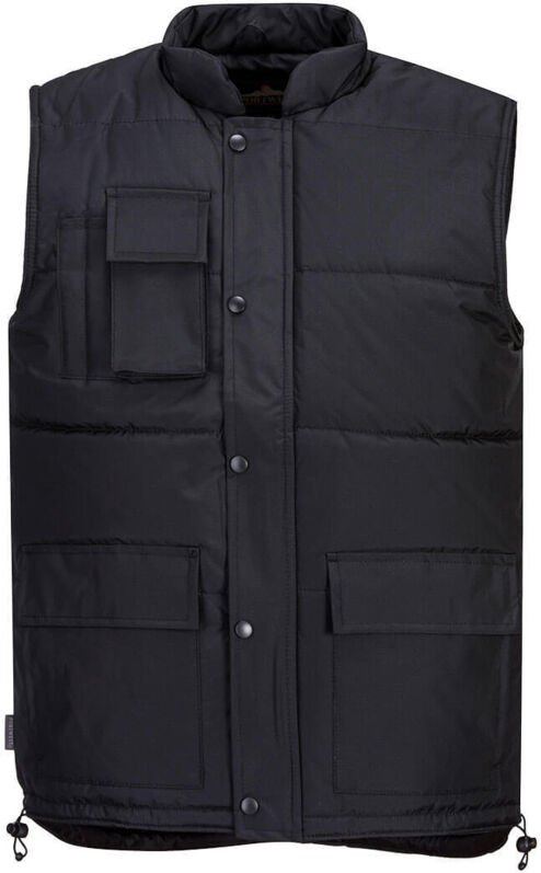 Klassischer schwarzer Fleecepullover S