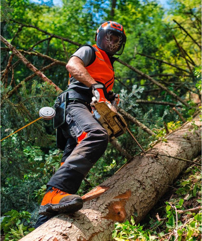 KOX Schnittschutzhose Duro 3.0 Anthrazit/Orange Größe 25 untersetzt