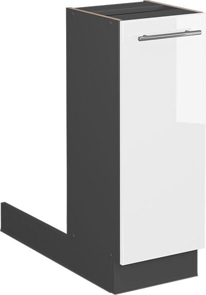 Vicco - Kücheninsel Fame-Line, Weiß Hochglanz, 30 cm ohne Arbeitsplatte