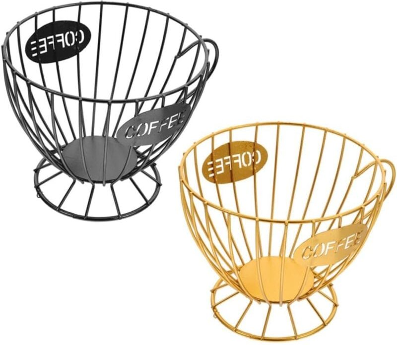 2 Stück dekorativer Obstkorb, multifunktionaler Organizer für Kaffee und Snacks, stilvolle Aufbewahrung für Küche und Bü...