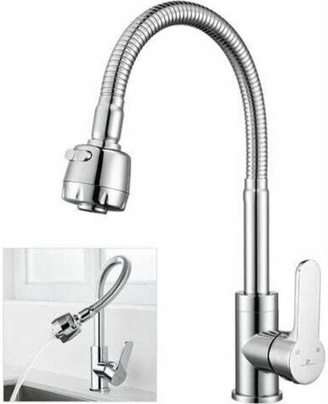 Any Bend 2-Düsen-Wasserhahn Chrom 360° drehbar - Tigrezy