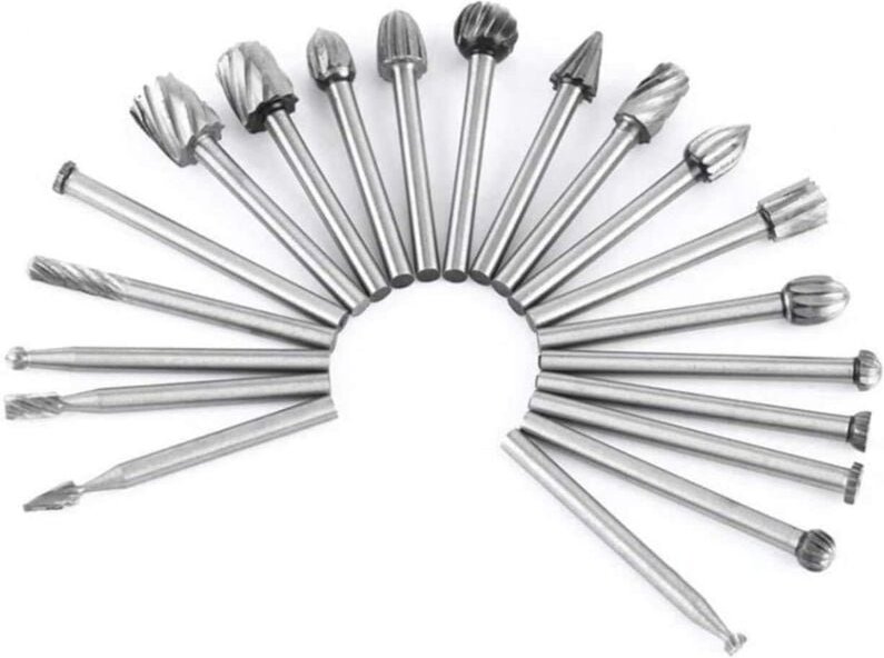Thumbnail - Shining House - Frässtifte, 20 Stück, Wolframstahl, Fräser, HSS-Fräser, Holzfräser, Fräswerkzeug mit 1/8 Zoll 3 mm Schaf...