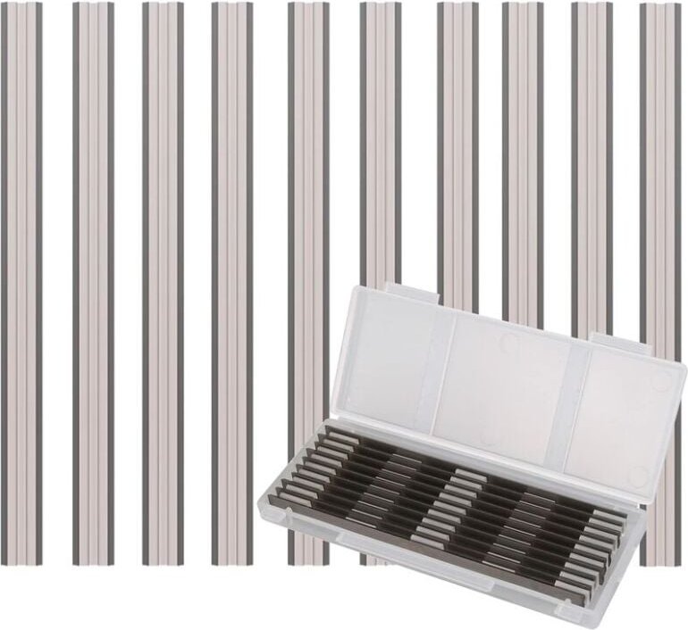 10-teiliger Elektrohobel-Sägeblattsatz, 82x5,5x1,1mm, für Hobel von Makita, Black & Decker, Bosch, DeWalt und Elu - Lnty...