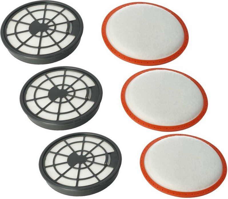Filter-Set kompatibel mit Dirt Devil Ultima, Pick Up Power Pet, Ultima Power Parquet Staubsauger - 6x Filter (Abluft-Fil...