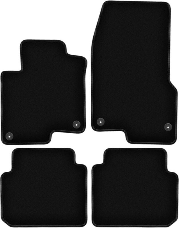 BASIC schwarze Veloursmatten für: Smart ForFour I Fließheck (2004-2007)