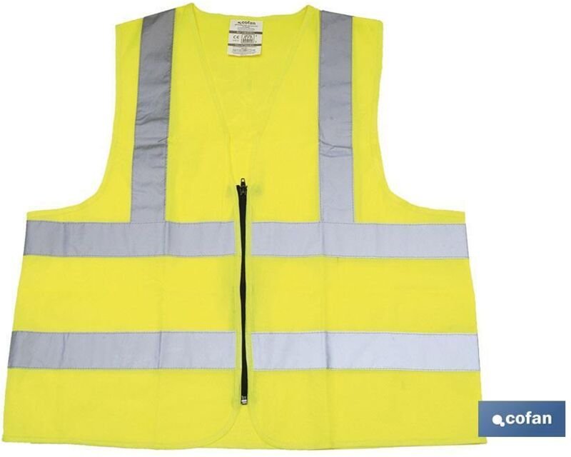 Gelbe Weste mit Reißverschluss t-xxl