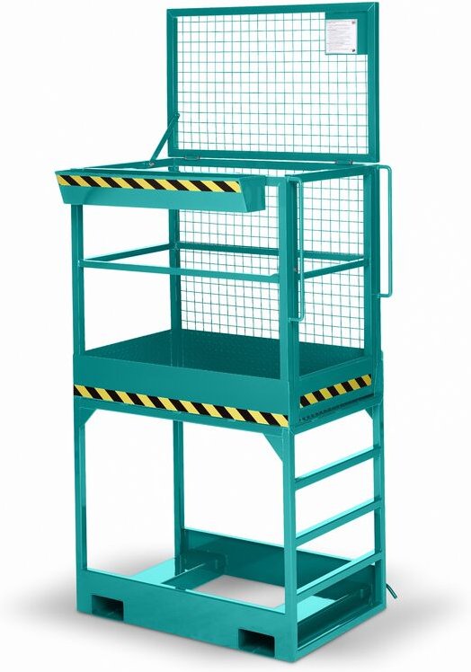 R+R Industrietechnik Arbeitskorb Typ RAK-High 1200x800x2910mm RAL 5018 Türkisblau