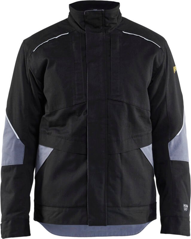 Thumbnail - Arbeitsjacke Winter feuerhemmend 4961 - Schwarz/Hellgrau XXL