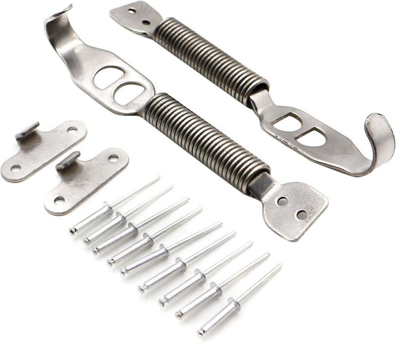 Tlily - Aluminiumlegierung Auto Racing Mount Motorhaube Haken Pin Lock Kit Latch Federverschluss