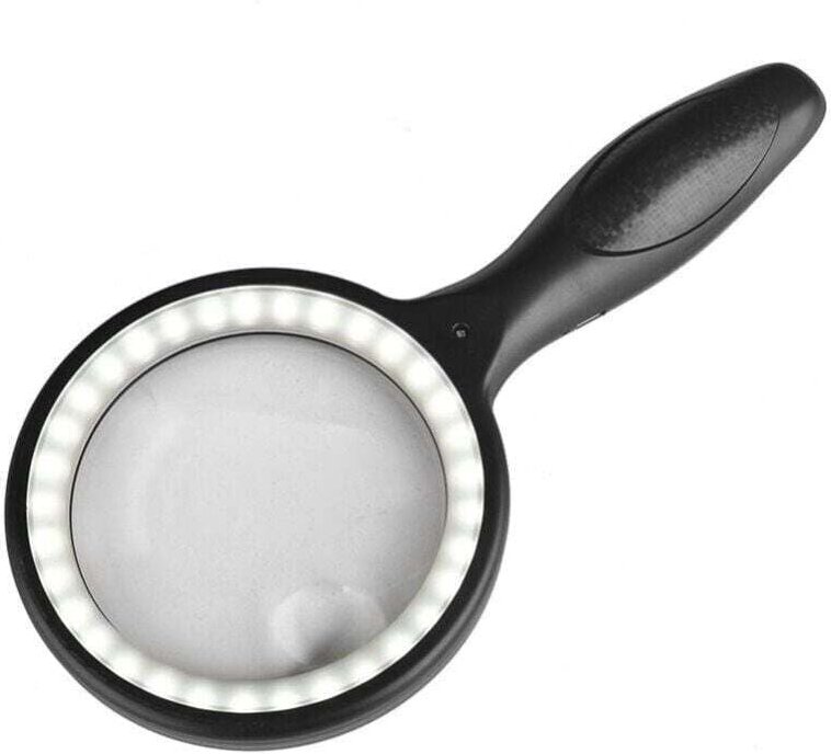 Lupe, 2X 13X Leselupe mit 33 LED-Leuchten, LED-Lupe, Lupe auf Englisch – Mega-Leselupe, eine per USB wiederaufladbare Lu...