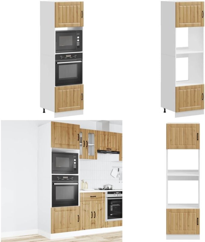 vidaXL Herdumbauschränke 2 Stk. Kalmar Artisan-Eiche Holzwerkstoff