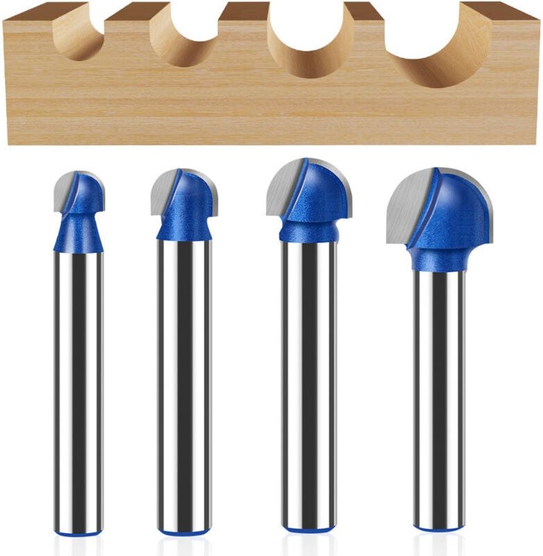 4-teiliges Bohrer-Set, Nutbohrer für Kunststoffplatten mit 6-mm-Rundschaft, Schneideeinsatz