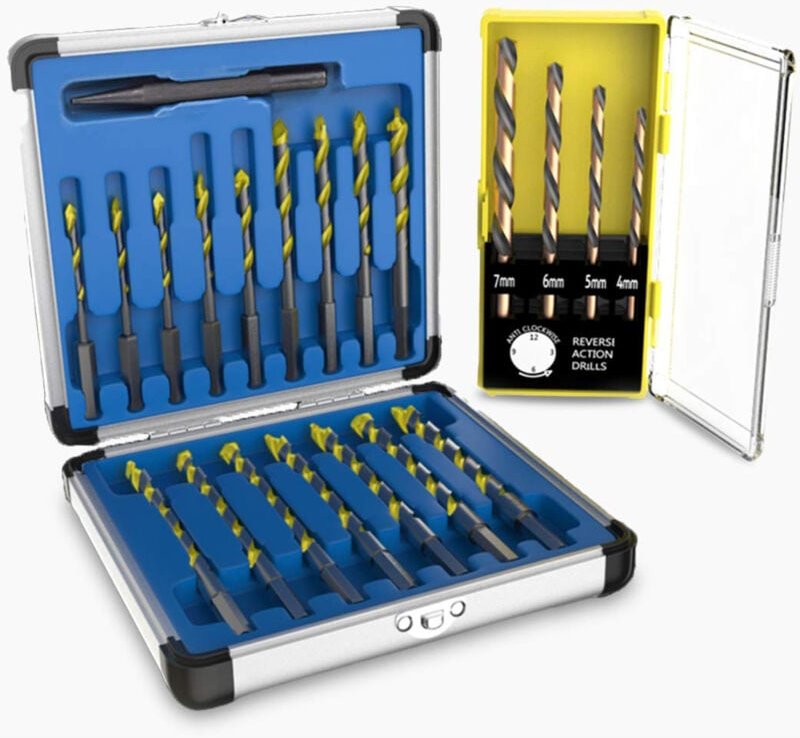 DrillBit Pro - 21tlg Sechskant Bohrer Set für Metall, Holz, Stein, Glas, Beton uvm. - Präzise & Langlebig - Zubehör Bohr...