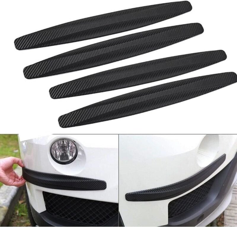 Thumbnail - Set mit 4 universellen selbstklebenden Kratzschutzstreifen für Autos. Schwarz